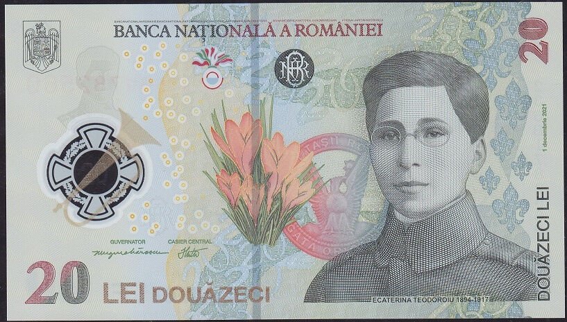 Romanya 20 Lei 2021 Çil Polimer Pick 119A/a
