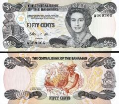 Bahamas 1/2 Dolar 1974 Çilaltı Çil Pick 42