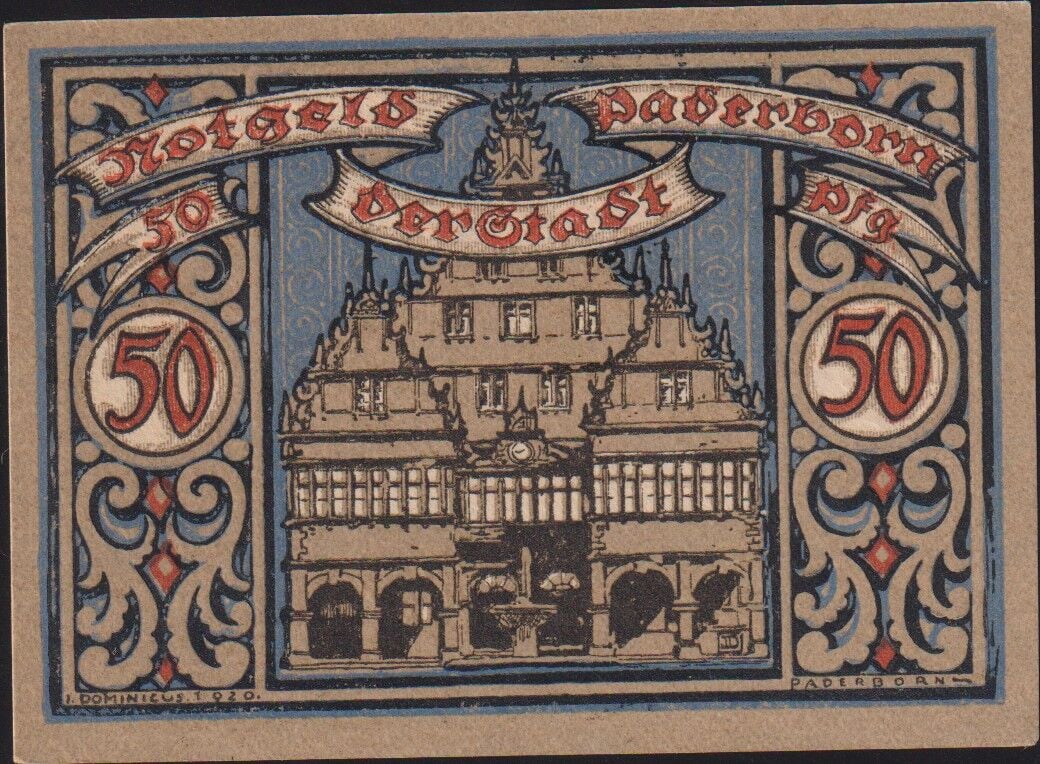 Almanya 50 Pfennig Notgeld 1920 Çil