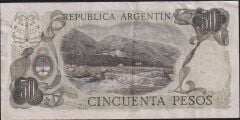 Arjantin 50 Pesos 1974 - 1975 Çok Temiz+ Pick 296b