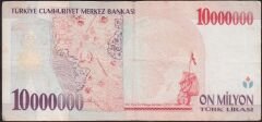 7.Emisyon 10000000 Lira C37 485080 Çok Temiz