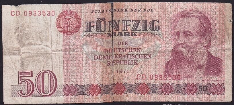 Demokratik Almanya 50 Mark 1971 Haliyle