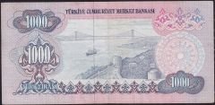 6.Emisyon 1.Tertip 1000 Lira Z91 316264 Çok Çok Temiz ( Düzeltme var )