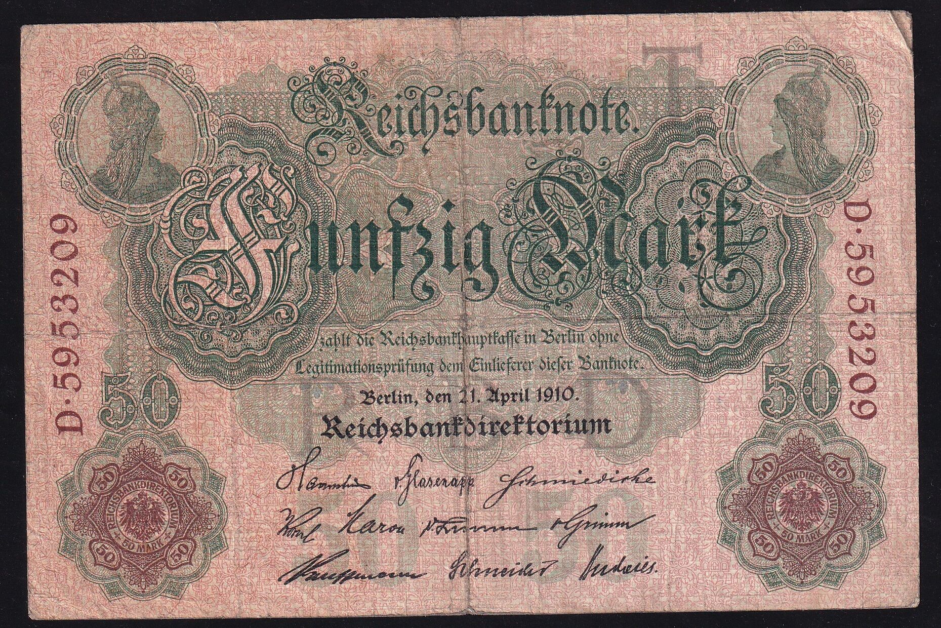 Almanya 50 Mark 1910 Çok Temiz