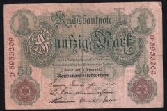 Almanya 50 Mark 1910 Çok Temiz