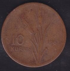 1962 Yılı 10 Kuruş