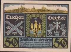 Almanya 50 Pfennig Notgeld 1921 Çil