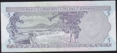 6.Emisyon 2.Tertip 5 Lira J19 018505 Çilaltı