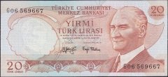 6.Emisyon 3.Tertip 20 Lira G06 569667 Çok Çok Temiz +