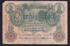 Almanya 50 Mark 1908 Temiz ( R32 )
