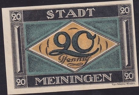 ALMANYA 20 PFENNİNG NOTGELD 1921 ÇİL