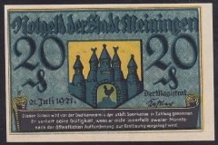 ALMANYA 20 PFENNİNG NOTGELD 1921 ÇİL