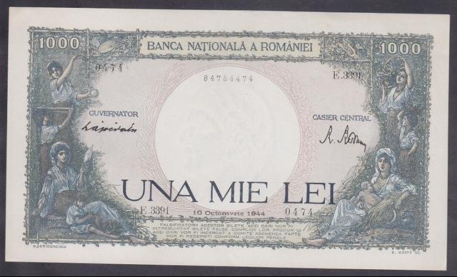 Romanya 1000 Lei 1944 Çilaltı Çil Pick 52