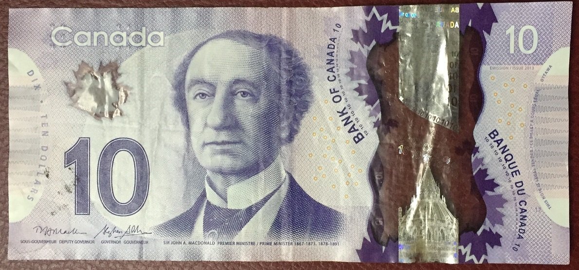 KANADA 10 DOLAR 2013 ÇOK TEMİZ POLYMER ( NOMİNALİ 44 LİRA )