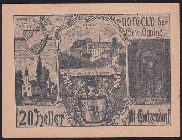 Avusturya 20 Heller Notgeld 1920 Çil