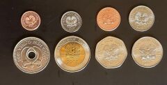Papua New Guinea 8 Adet Madeni Para Seti 2004 - 2009 Çil