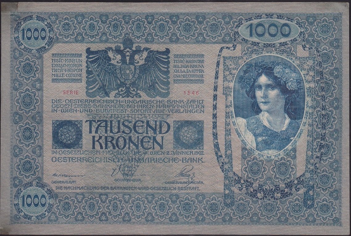 AVUSTURYA MACARİSTAN İMPARATORLUĞU 1000 KRON 1902 ÇÇT ( PARADA KAT YOK SAĞ KÖŞEDE KÜÇÜK BANT KULLANILMIŞTIR)