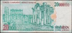 7.Emisyon 20 000 000 Lira C65 145906 Çok Temiz