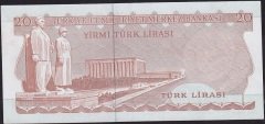 6.Emisyon 3.Tertip 20 Lira G30 345992 Çilaltı