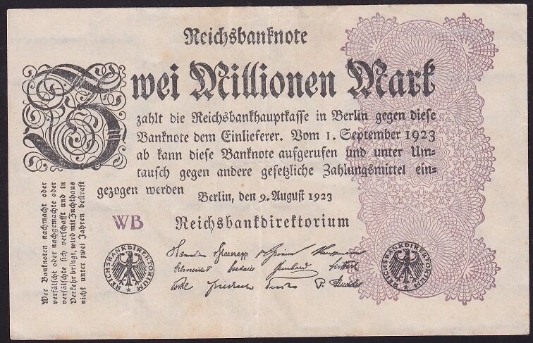 Almanya 2.000.000 Mark 1923 Çok Çok Temiz+