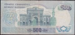 6.Emisyon 2.Tertip 500 Lira N01 309961 Temiz