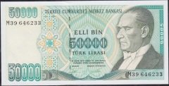 7.Emisyon 2.Tertip 50000 Lira M39 646233 Çil