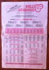 1987 9 ARALIK PİYANGO LİSTESİ