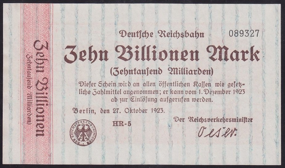 ALMANYA 20 TRİLYON MARK 20000 MİLYAR) 1923 ÇİLALTI ÇİL