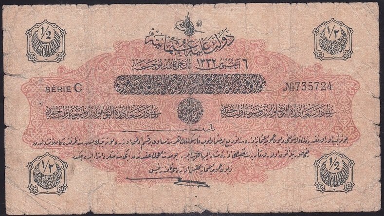 REŞAT 1/2 LİRA 6 AĞUSTOS 1331 C 735724 TEMİZ