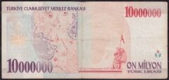 7.Emisyon 10.000.000 Lira D45 815351 Temiz