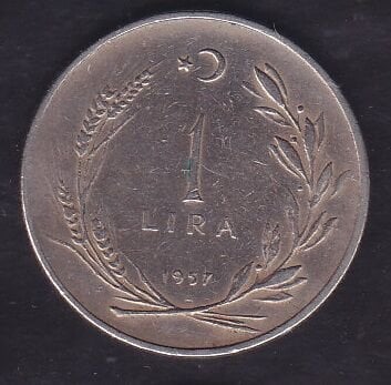 1957 Yılı 1 Lira