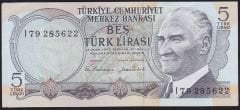 6.Emisyon 2.Tertip 5 Lira I79 285622 Çilaltı Çil