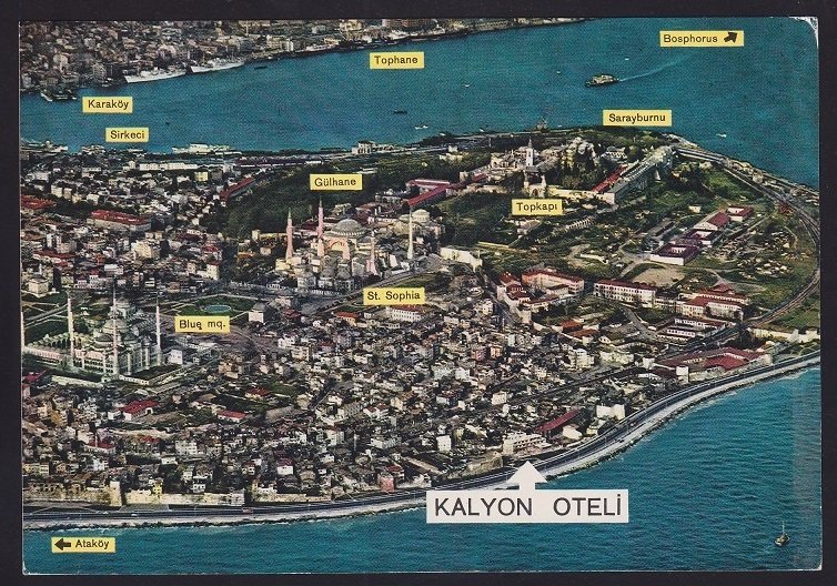 İSTANBUL VE GÜZELLİKLERİ - PULLU  - KARTPOSTAL