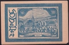 Avusturya 50 Heller Notgeld 1920 Çilaltı