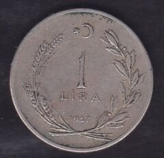 1957 Yılı 1 Lira