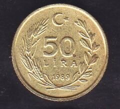 1989 Yılı 50 Lira