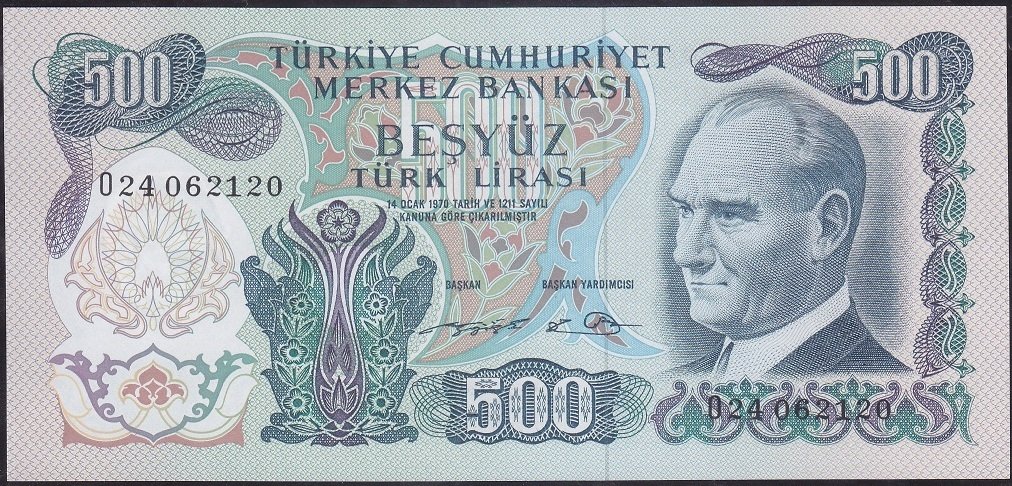 6.Emisyon 2.Tertip 500 Lira O24 062120 Çilaltı Çil