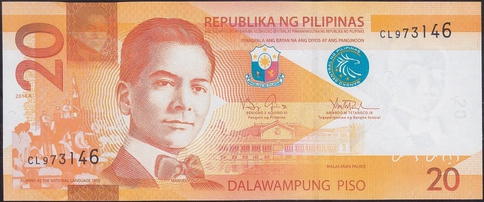 Filipinler 20 Piso 2014A ÇİL Pick 206a