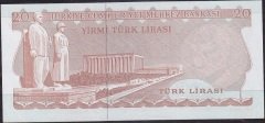 6.Emisyon 3.Tertip 20 Lira F72 190800 Çil