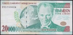 7.EMİSYON 20 000 000 LİRA D75 739024 ÇÇT