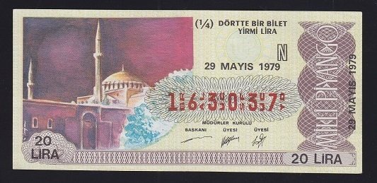 1979 29 MAYIS ÇEYREK BİLET