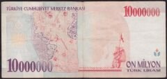 7.Emisyon 10000000 Lira D36 719771 Çok Temiz