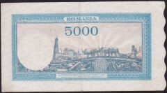 Romanya 5000 Lei 1945 Çok Çok Temiz