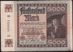 Almanya 5000 Mark 1922 Temiz
