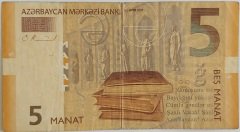 Azerbaycan 5 Manat 2009 Çok Temiz Pick 32