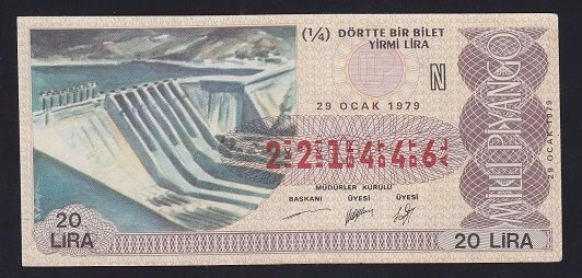 1979 29 OCAK ÇEYREK BİLET