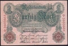 Almanya 50 Mark 1910 Çok Temiz