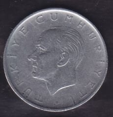 1962 Yılı 1 Lira Ters