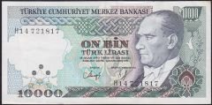 7.Emisyon 3.Tertip 10000 Lira H14 721817 Çok Çok Temiz