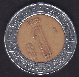 Meksika 1 Peso 2005